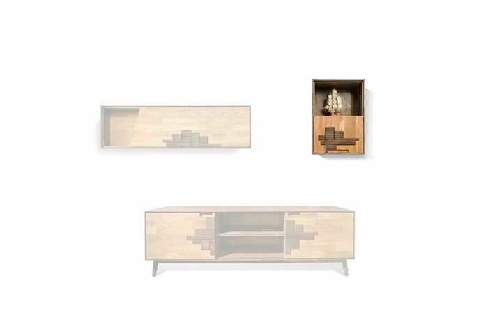 Шкаф навесной правый Irving Design коричневого цвета - лучшие Навесные шкафы в INMYROOM