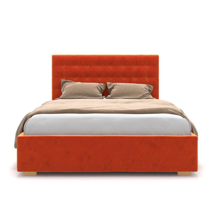  Кровать Finlay оранжевая 140х200 - лучшие Кровати для спальни в INMYROOM