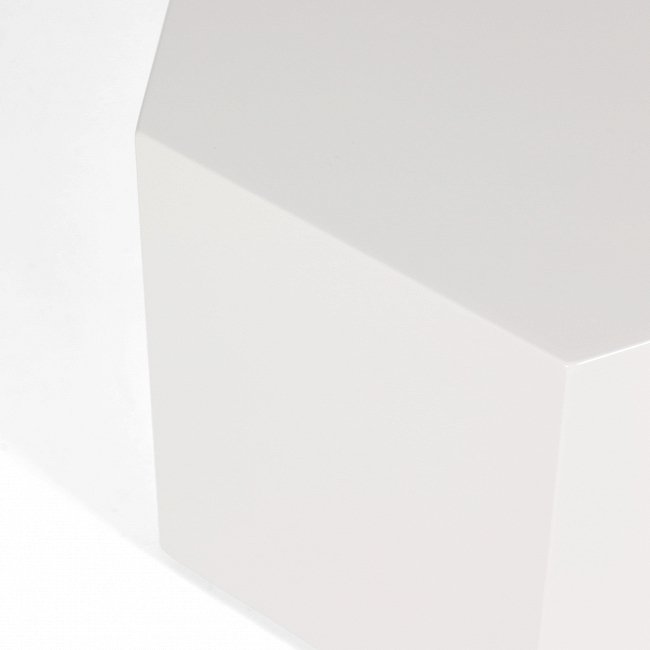 Приставной стол Marley шестиугольный светло-серого цвета - лучшие Журнальные столики в INMYROOM