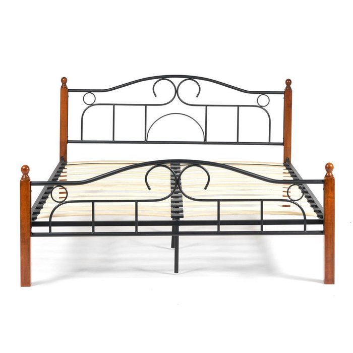 Кровать Wood slat base 180х200 на деревянных ножках - купить Кровати для спальни по цене 19590.0