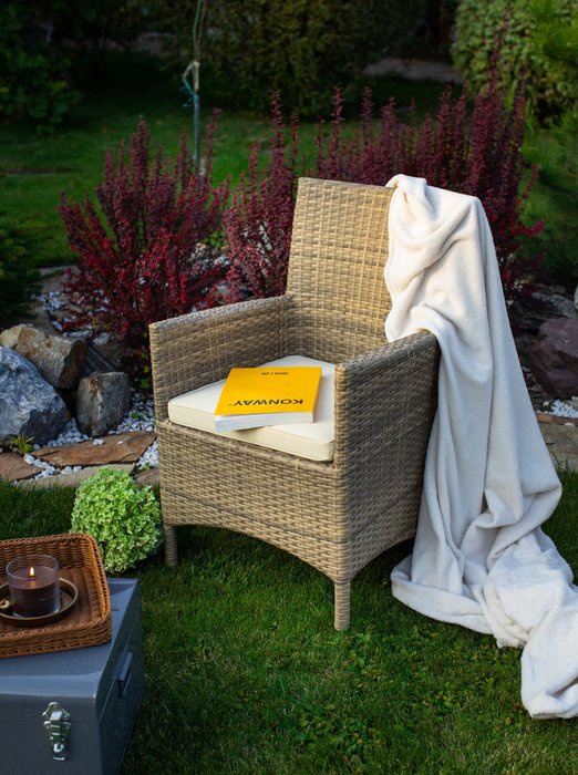 Кресло садовое Garda  цвета слоновой кости - лучшие Садовые кресла в INMYROOM