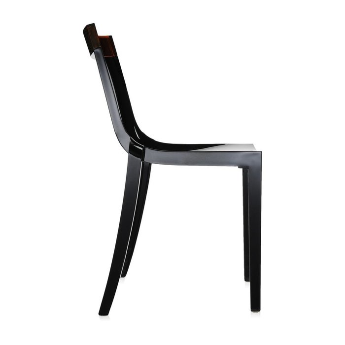 Стул Hi-Cut черного цвета с оранжевой вставкой  - лучшие Обеденные стулья в INMYROOM