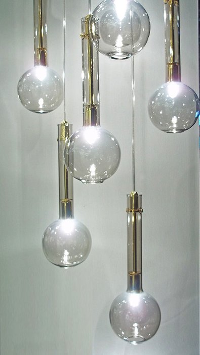 Подвесной светильник  Selene Illuminazione Ampolla amber/copper - купить Подвесные светильники по цене 10000.0