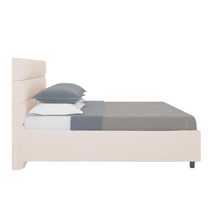 Кровать Wales Велюр Светло-бежевый 160х200 - лучшие Кровати для спальни в INMYROOM