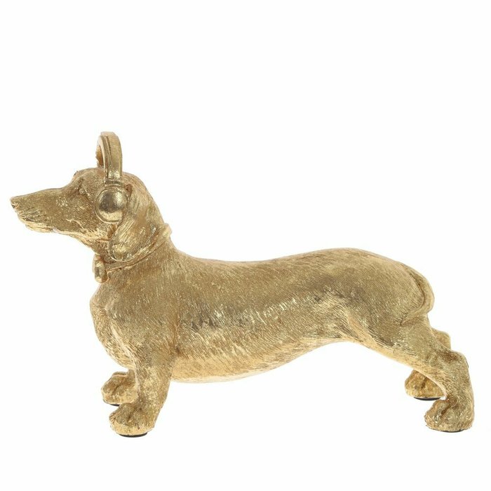 Фигурка декоративная Собака золотого цвета