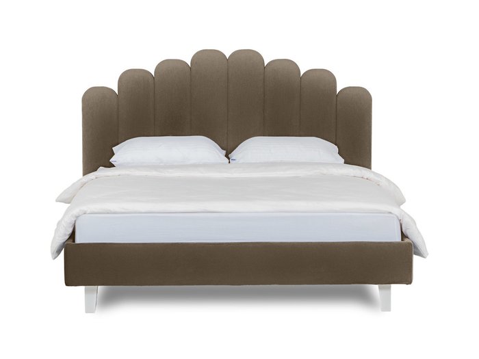 Кровать Queen Sharlotta L 160х200 серо-коричневого цвета 