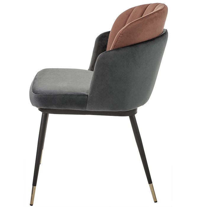 Стул Peki тёмно-серого и терракотового цвета - лучшие Обеденные стулья в INMYROOM