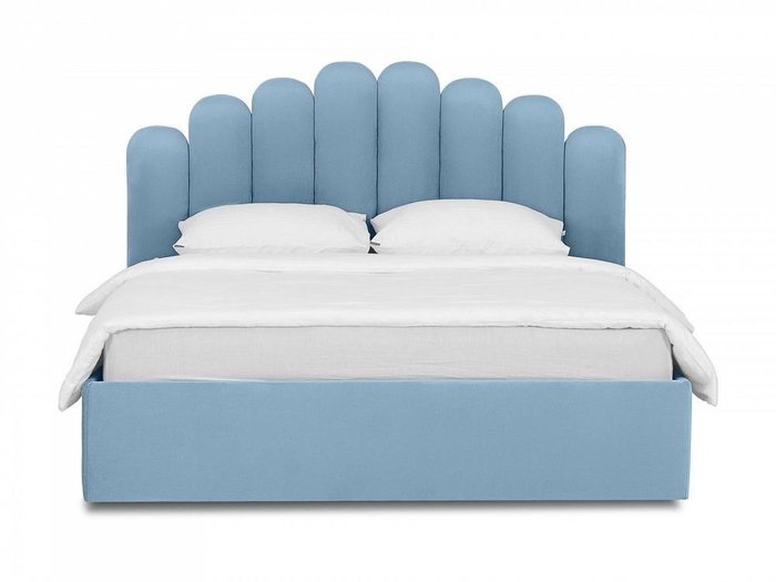 Кровать Queen Sharlotta 160х200 голубого цвета с подъемным механизмом - купить Кровати для спальни по цене 83280.0