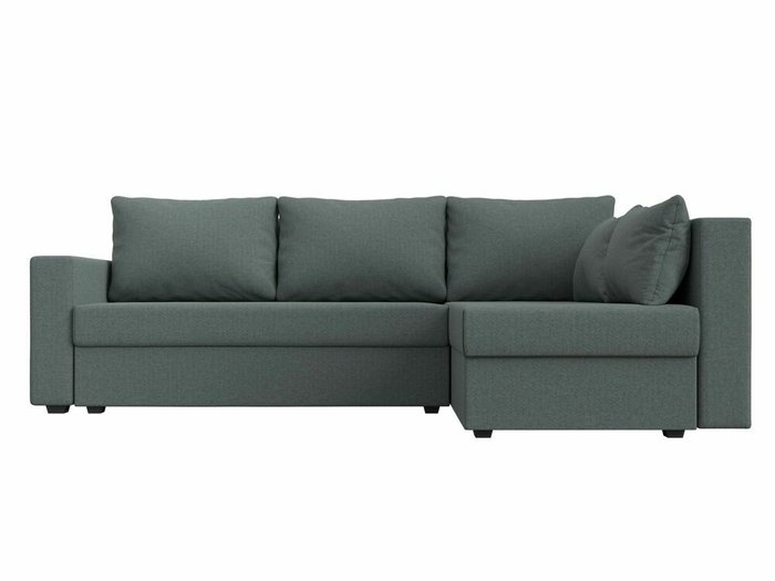 Угловой диван-кровать Мансберг серого цвета правый угол - купить Угловые диваны по цене 39999.0