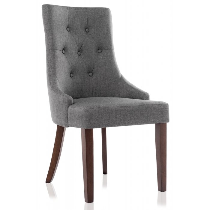 Стул Elegance dark walnut fabric grey серого цвета Стул Elegance dark walnut fabric grey серого цвета
