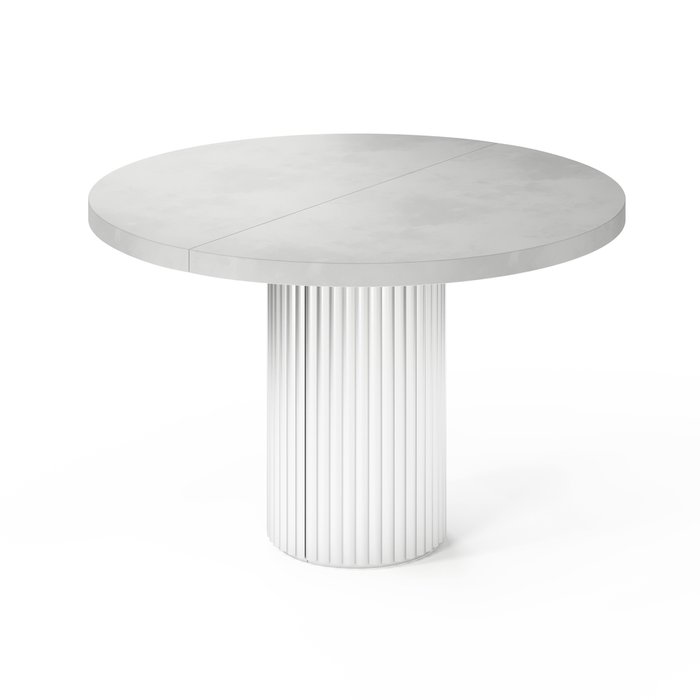 Раздвижной обеденный стол Далим L бело-серебряного цвета - купить Обеденные столы по цене 136160.0