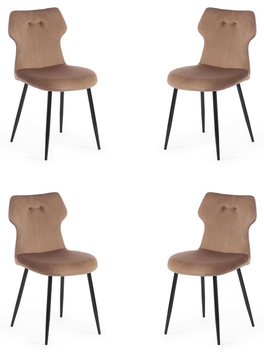 Набор из четырех стульев Robocop коричневого цвета