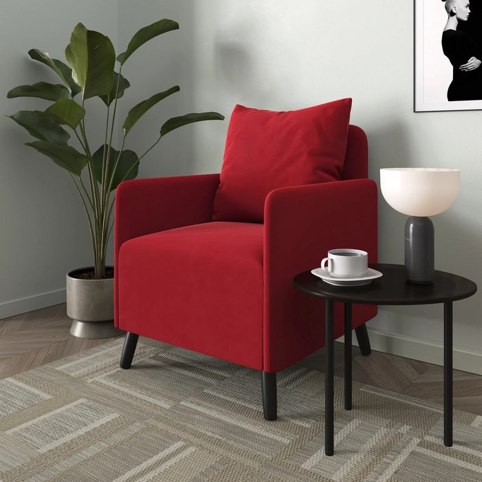Кресло Будапешт красного цвета - лучшие Интерьерные кресла в INMYROOM