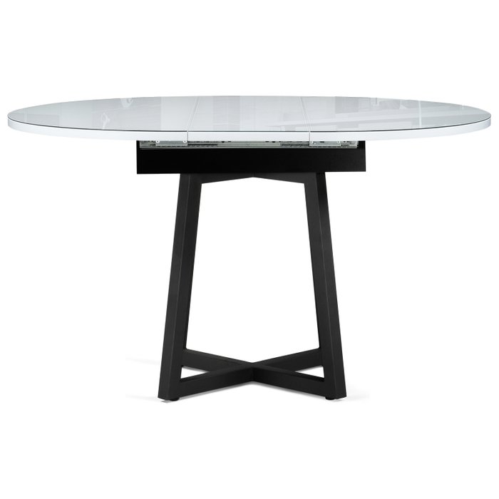 Раскладной обеденный стол Регна бело-черного цвета - лучшие Обеденные столы в INMYROOM