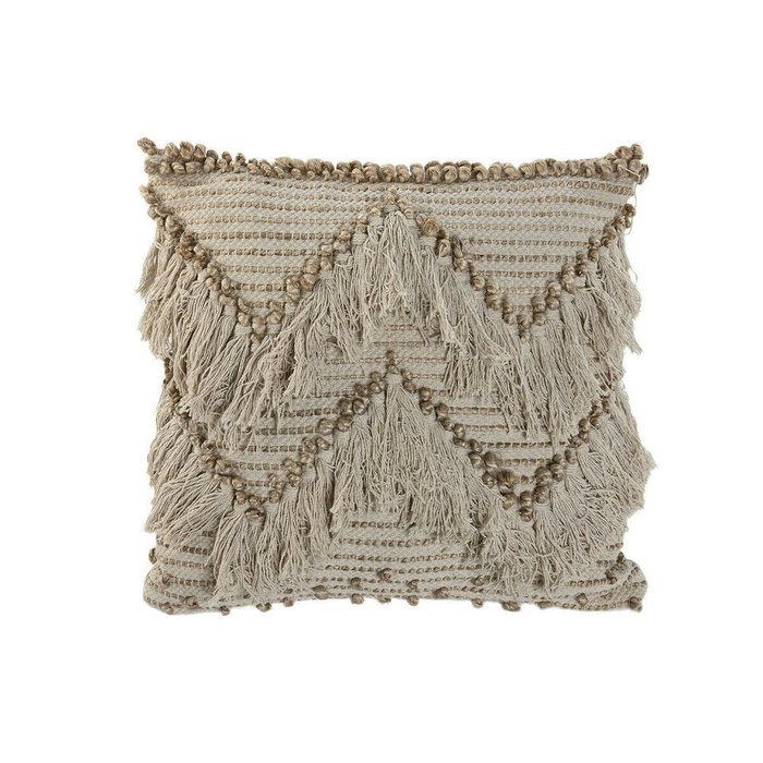 Подушка Boho 45х45 бежевого цвета
