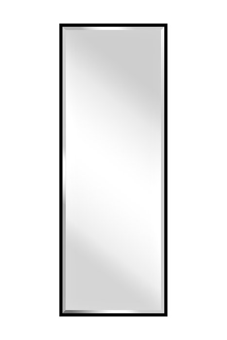 Настенное зеркало в раме черного цвета