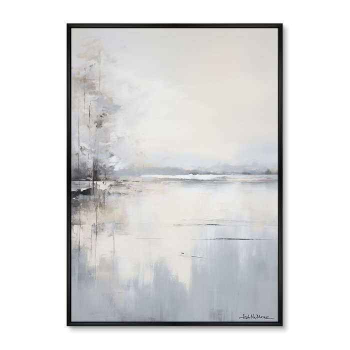 Репродукция картины Landscape collection, Winter lake, No 1, 2024г.