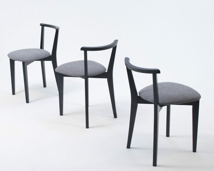 Стул Франк ПМ серо-черного цвета - купить Обеденные стулья по цене 6490.0