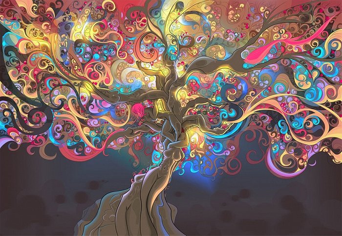 Дизайнерская картина на холсте: "Дерево жизни"