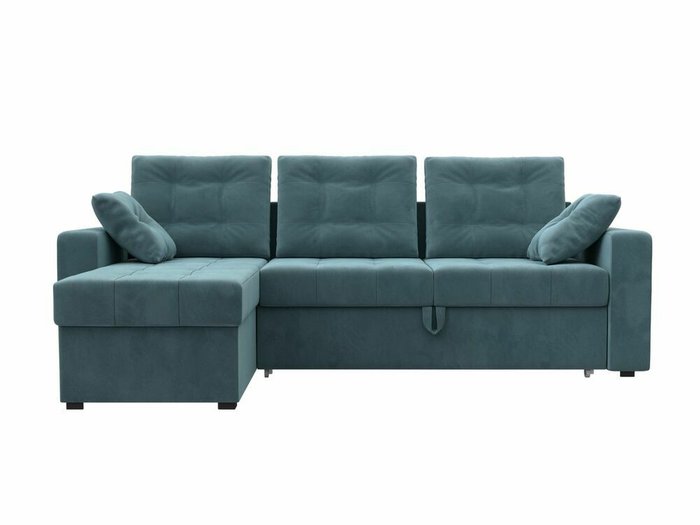 Угловой диван-кровать Камелот бирюзового цвета левый угол - купить Угловые диваны по цене 48999.0