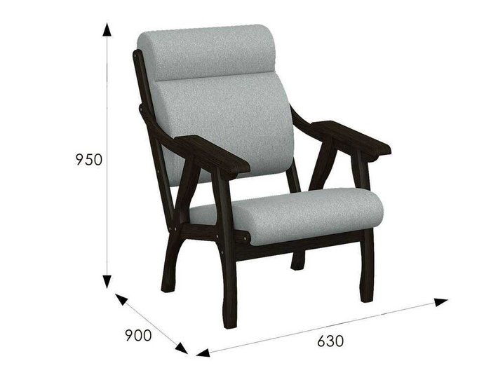 Кресло Вега 10 серого цвета - купить Интерьерные кресла по цене 11652.0