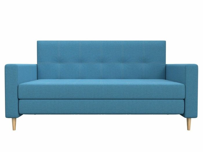 Диван-кровать Лига 038 голубого цвета - купить Прямые диваны по цене 32999.0