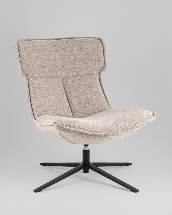 Кресло лаунж Sway серо-бежевого цвета - купить Интерьерные кресла по цене 27990