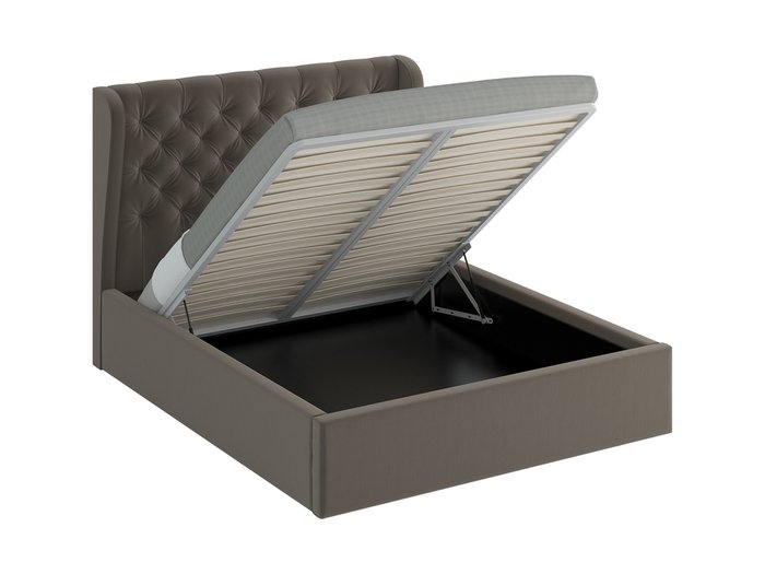 Кровать Jazz Lift серо-коричневого цвета 180х200 - купить Кровати для спальни по цене 66290.0