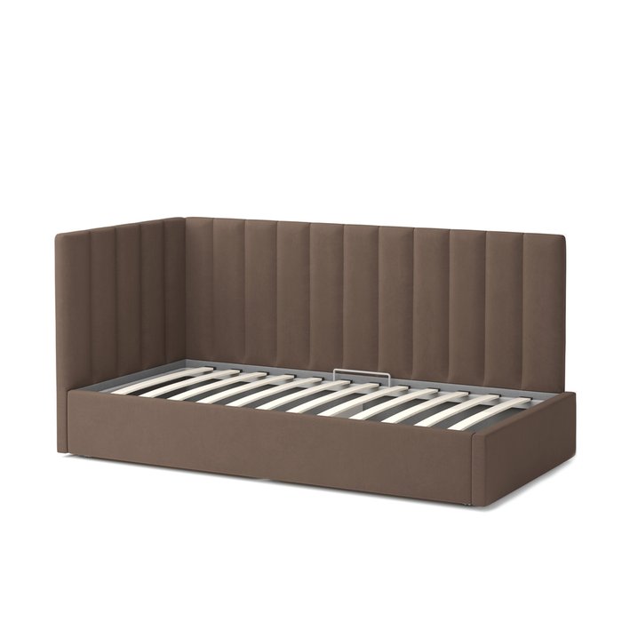 Кровать Меркурий-3 120х200 коричневого цвета с подъемным механизмом - лучшие Кровати для спальни в INMYROOM
