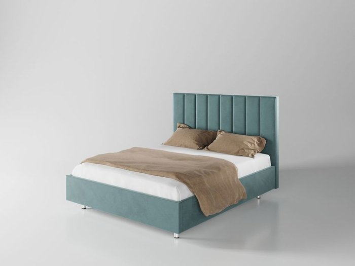 Кровать Параллель 180х200 тёмно-бирюзового цвета