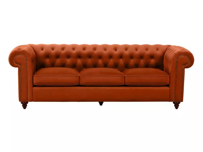 Диван Chester Classic терракотового цвета