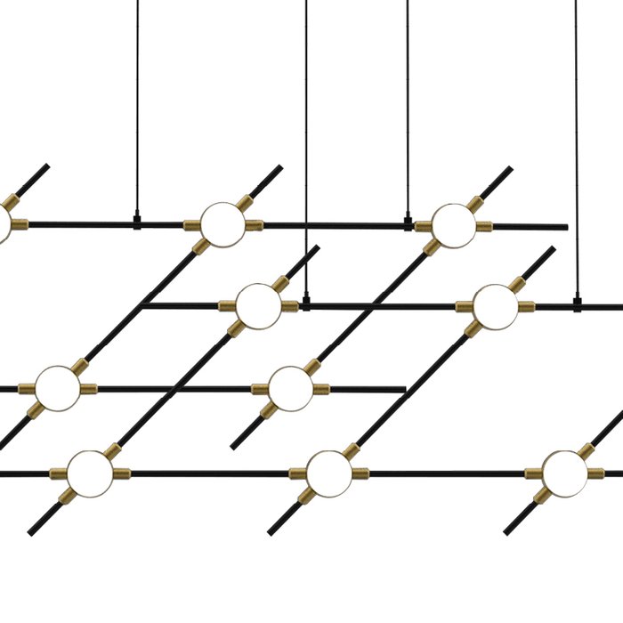 Подвесная люстра Molecular из металла золотого цвета - лучшие Подвесные люстры в INMYROOM