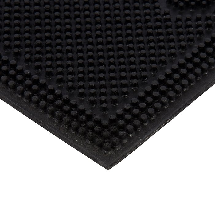Коврик придверный Вытирайте ноги 40х60 черного цвета - лучшие Придверные коврики в INMYROOM