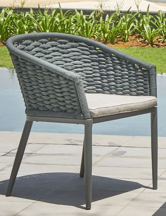 Обеденное кресло из роупа Lanai серого цвета