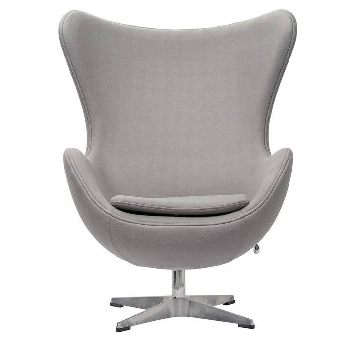 Кресло Egg Chair светло-серого цвета - купить Интерьерные кресла по цене 72990.0