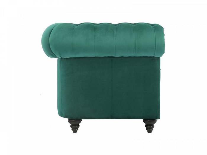 Кресло Chester Classic зеленого цвета с черными ножками  - лучшие Интерьерные кресла в INMYROOM