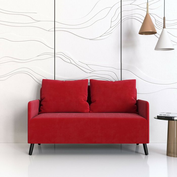 Диван Будапешт 150 красного цвета - купить Прямые диваны по цене 17990.0