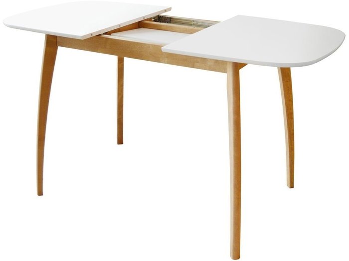 Стол раздвижной Спайдер мини бежево-белого цвета - лучшие Обеденные столы в INMYROOM