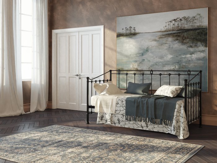 Диван-кровать Гвардиан черно-глянцевого цвета - купить Прямые диваны по цене 127602.0