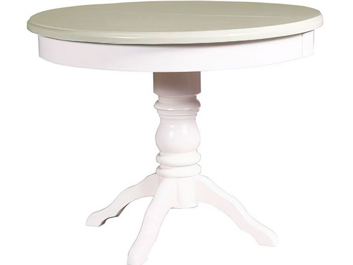 Раздвижной обеденный стол Прометей бело-кремового цвета