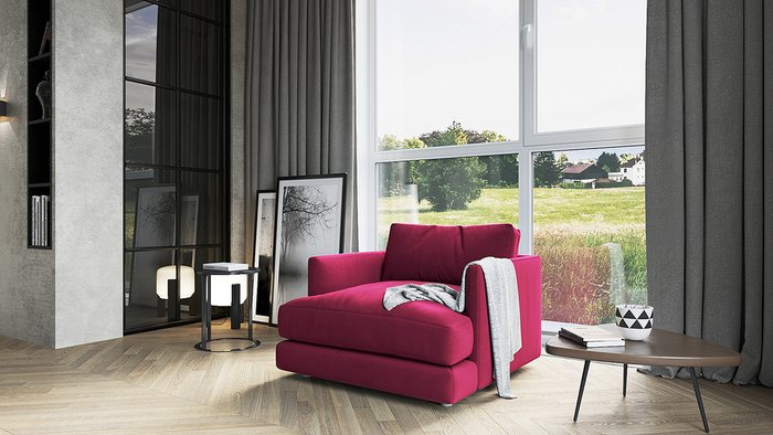 Кресло Ибица красного цвета - купить Интерьерные кресла по цене 26100.0