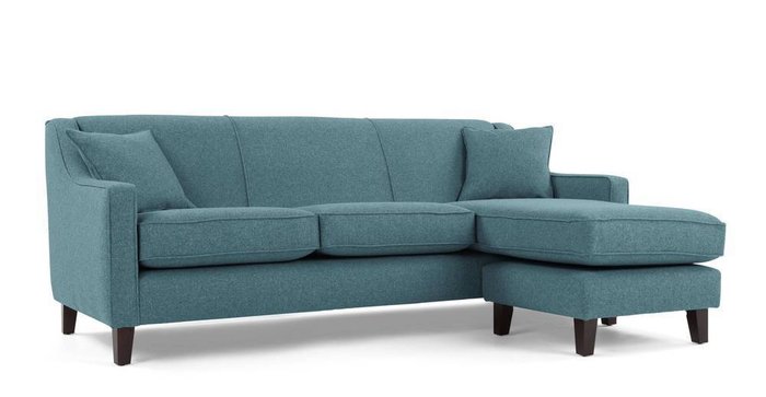 Угловой диван-кровать Halston трехместный бирюзового цвета - купить Угловые диваны по цене 94900.0
