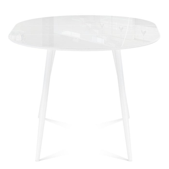 Раскладной обеденный стол Абилин белого цвета - лучшие Обеденные столы в INMYROOM