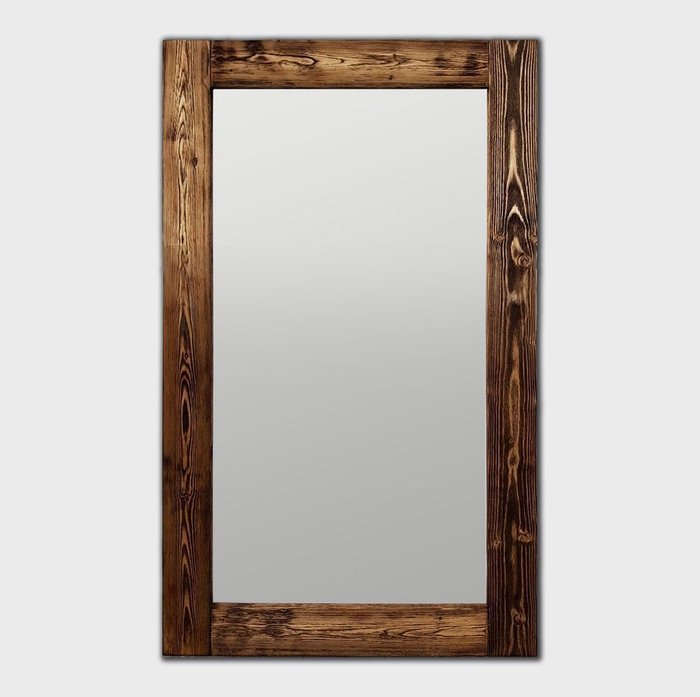 Декоративное зеркало Прованс с рамой из массива сосны 55х55