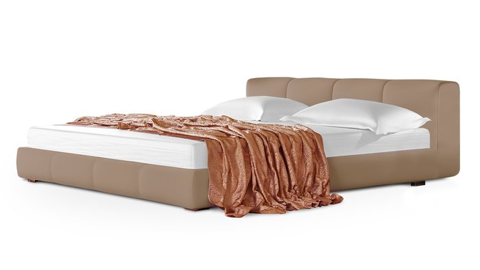 Кровать Митра 140х200 светло-коричневого цвета
