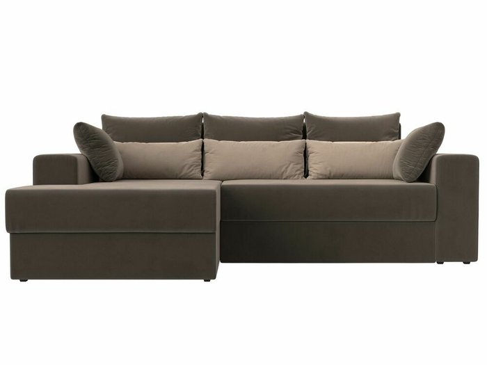 Угловой диван-кровать Майами коричневого цвета  левый угол - купить Угловые диваны по цене 52999.0