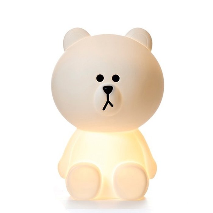 Детская настольная лампа Белый Мишка из пластика - купить Ночники по цене 19000.0