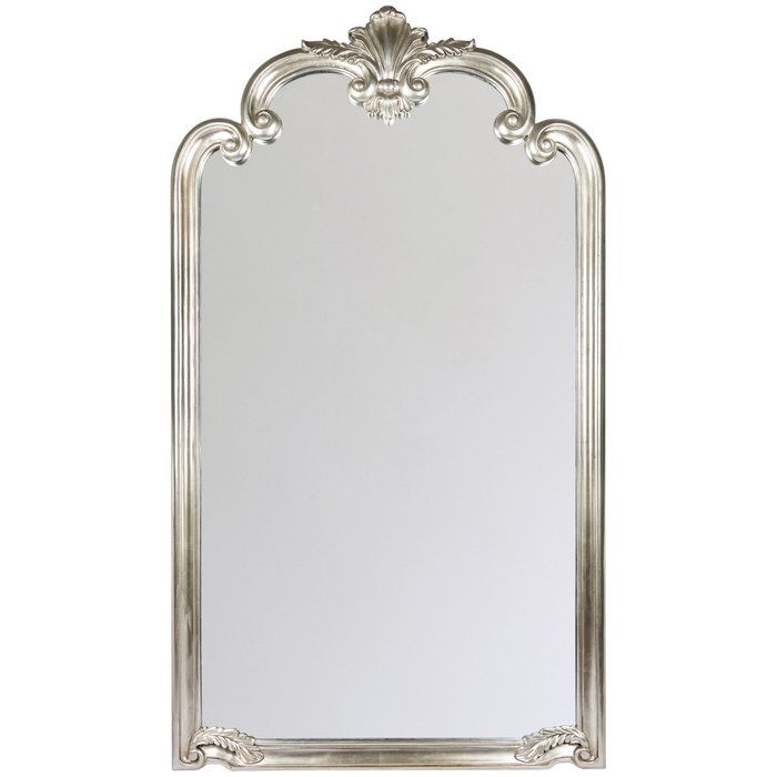Настенное зеркало Ариадна Сильвер в раме серебряного цвета 