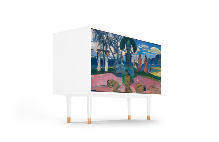 Комод S3 Day of the God by Paul Gauguin с корпусом белого цвета - лучшие Комоды в INMYROOM Комод S3 Day of the God by Paul Gauguin с корпусом белого цвета - лучшие Комоды в INMYROOM