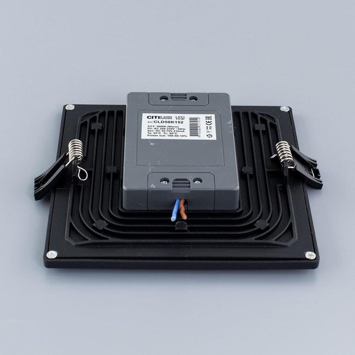 Citilux Омега CLD50K152 LED Встраиваемый светильник с диммером Чёрный - лучшие Встраиваемые споты в INMYROOM